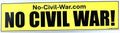 CAR MAGNET: No Civil War 2"x8"