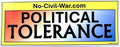 CAR MAGNET: Political tolerance 3"X8"